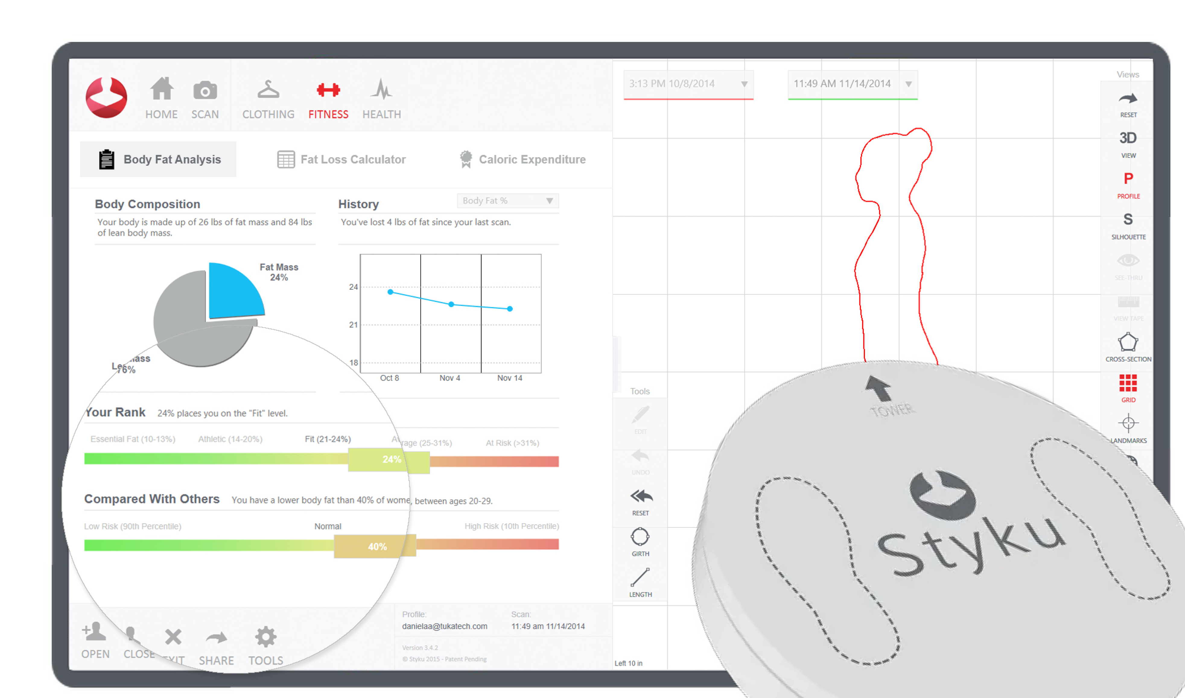 Styku 3D Body Scanner Interface