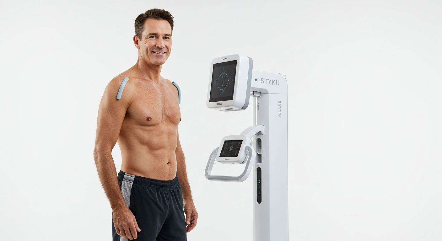 Man with Styku 3D Body Scanner